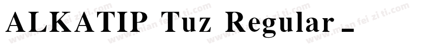 ALKATIP Tuz Regular字体转换
